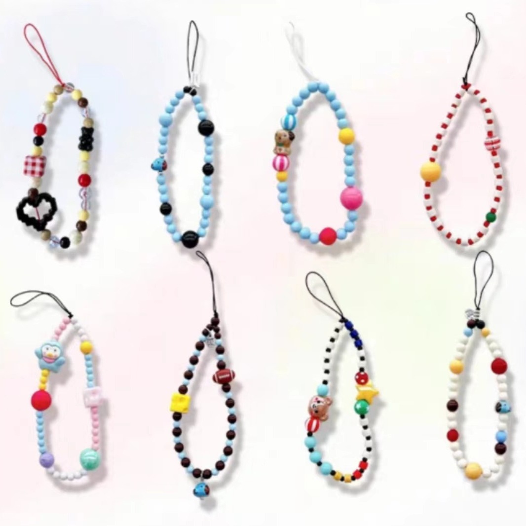 Ins divertido cordón de teléfono móvil de dibujos animados bricolaje nueva cadena portátil para la marca de moda Apple/Huawei/Xiaomi