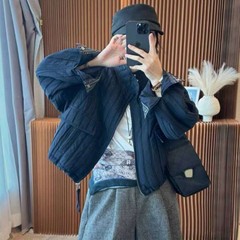 厂家直销薄款棉服女款外套女25秋今年流行爆款巨好看的白色棉衣女