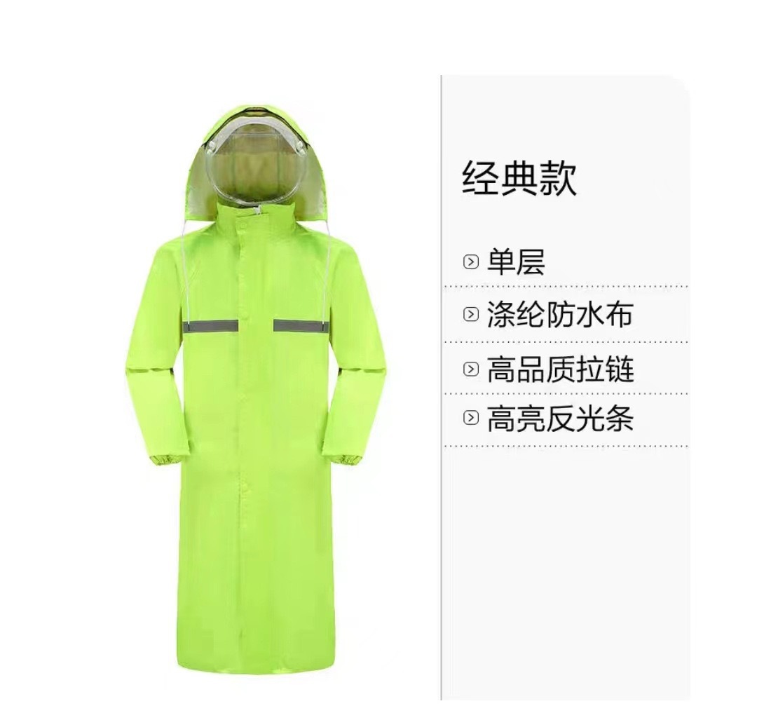 Impermeable Largo Enterizo para Adultos Tela de Oxford Resistente al Agua, Engrosado para Senderismo y Ciclismo