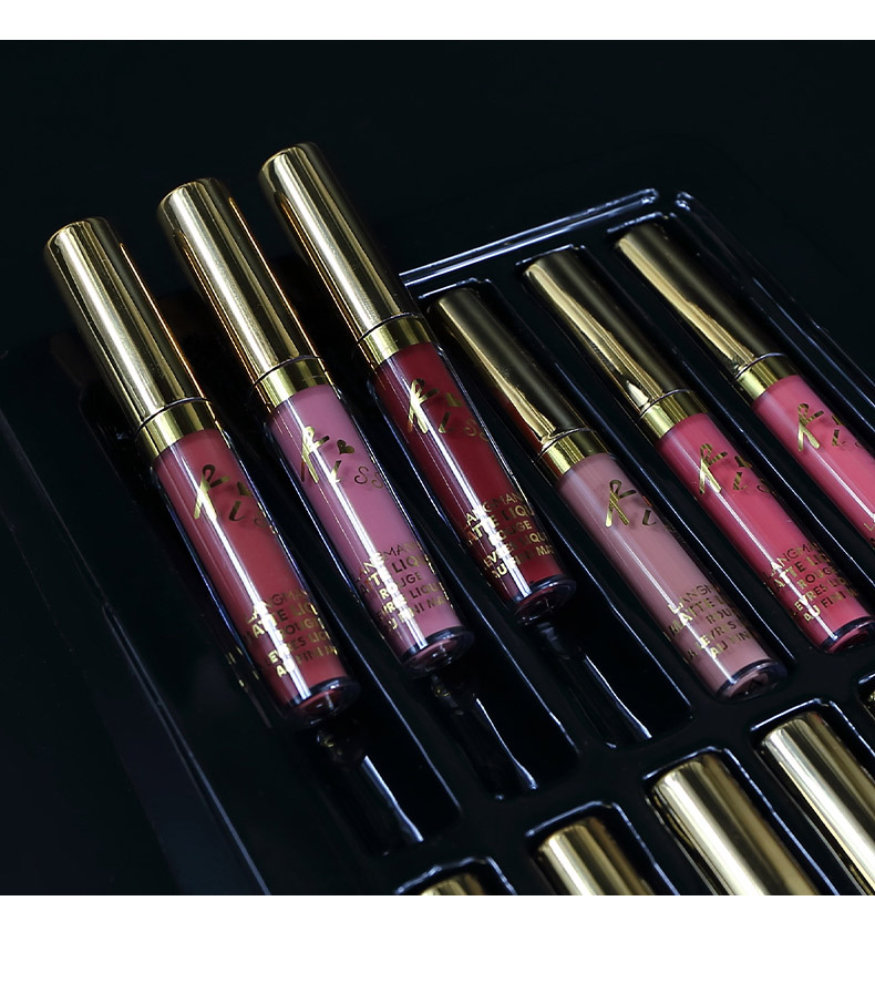 Langmanni 12-color matte Lip Gloss set, matte lip gloss Amazon Lipstick set undefined