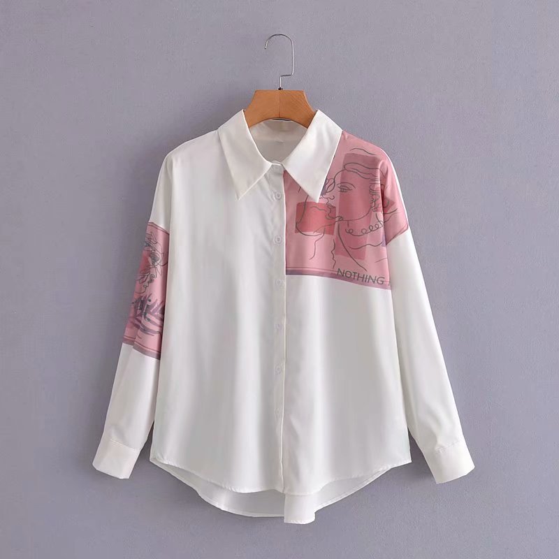 new printing long-sleeved shirt NSAM50398