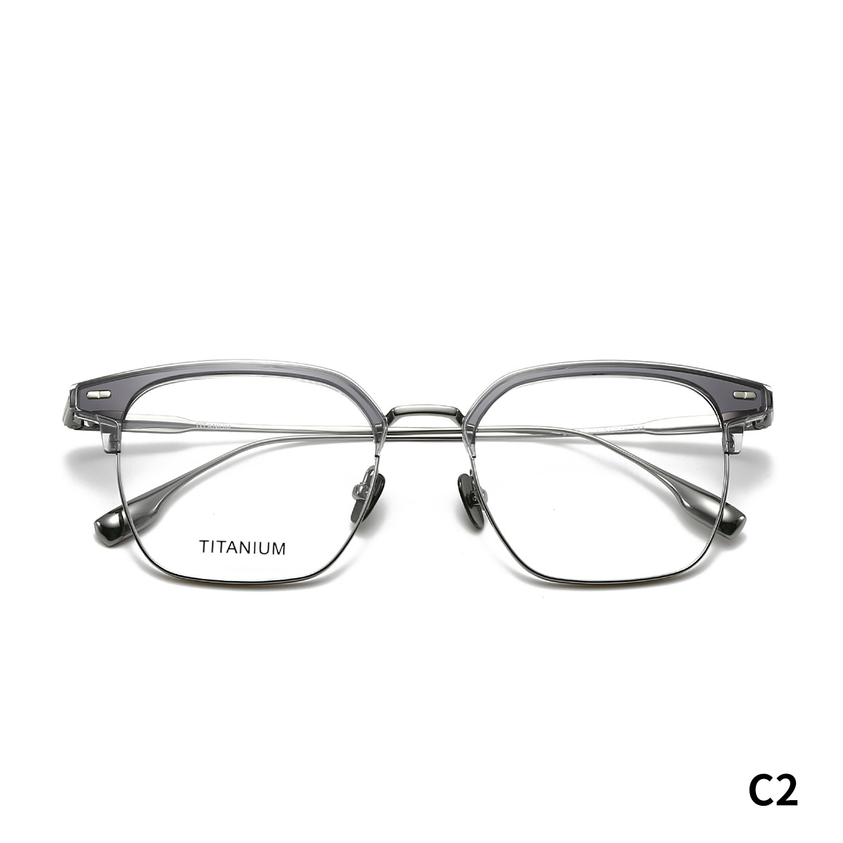 STUDIOMUKU gafas de diseño minimalista de marcos de cejas, diseño de contraste, estilo de ojos retro