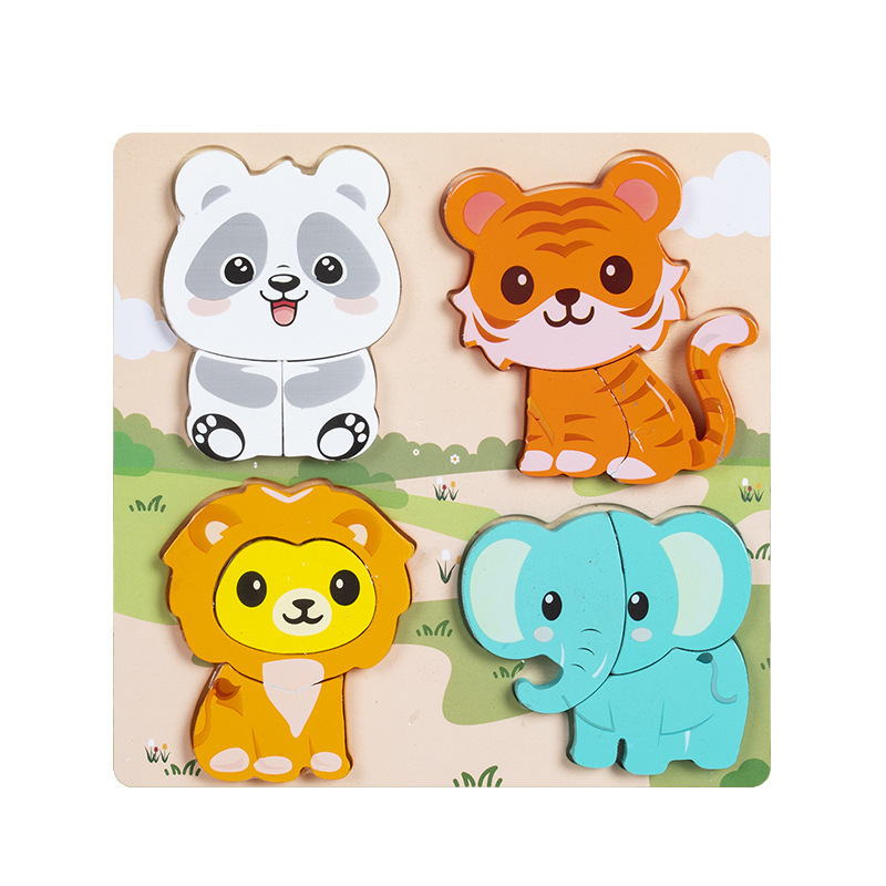 4 - en - 1 puzzle cognitivo infantil juegos de puzzle de educación temprana iluminación juegos de puzzle emparejamiento 3D puzzle transfronterizo
