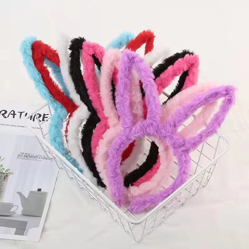 10cm 봉제 토끼 귀 선반 멀티 컬러 믹스