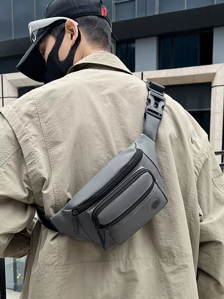 2026 New Model Men's Waist Bag, Multi-Functional, Waterproof, Wear-Resistant, Large Capacity, Suitable for Business, Work on Construction Sites, Sports, and as a Phone Wallet
