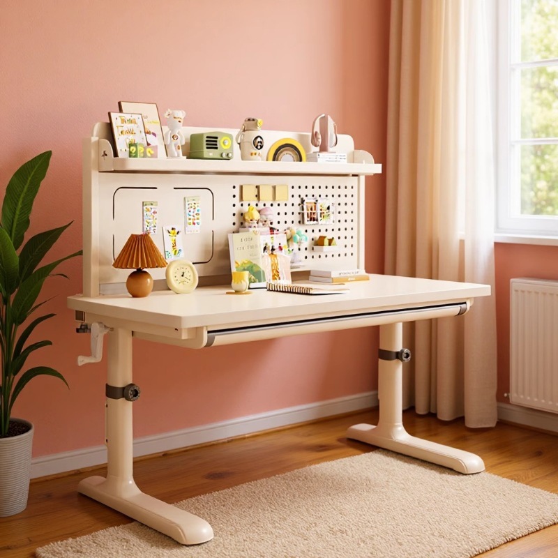 Household Primary School Students' Hole Board Learning Desks and Chairs Can Be Lifted and Lowered Children's Writing Desks to Correct Sitting Posture Desk Set