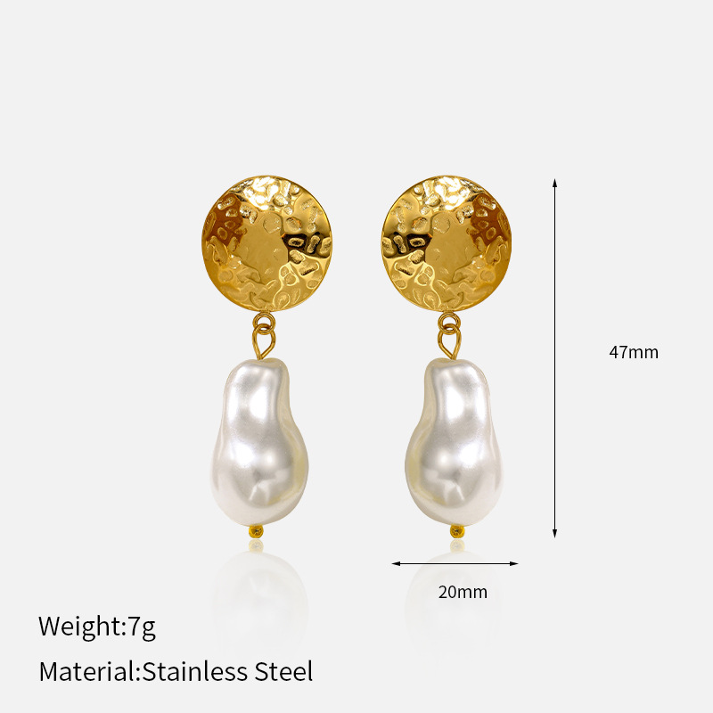 20g Weight 304 Stainless Steel Ear Needle Material Drop Earrings, Ear Studs Classification 1 Pair Quantity Holiday, Daily Occasion 304 Stainless Steel, Imitation Pearl Material Geometric Pattern All Seasons Season Women's Gender Polished Finish IG Style, Elegant, Vintage Style Style 1 Pair IG Style Elegant Vintage Style Geometric 304 Stainless Steel Imitation Pearl Drop Earrings Ear Studs 4