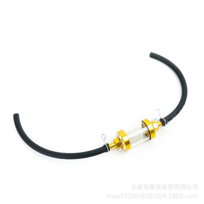 filter gasoline filter element transparent Motosiklet ləvazimatları və aksesuarları - gold-oil-filter-2-sections-of-oil-pipe-4-buckles