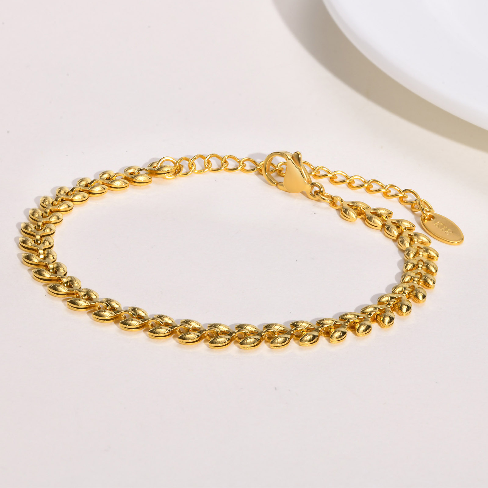 20g Weight PVD Coated Gold Plating Process PVD Coated Gold Plated Geometric 201 Stainless Steel Fashion Waterproof Non Tarnish 304 Stainless Steel Bracelets Necklace