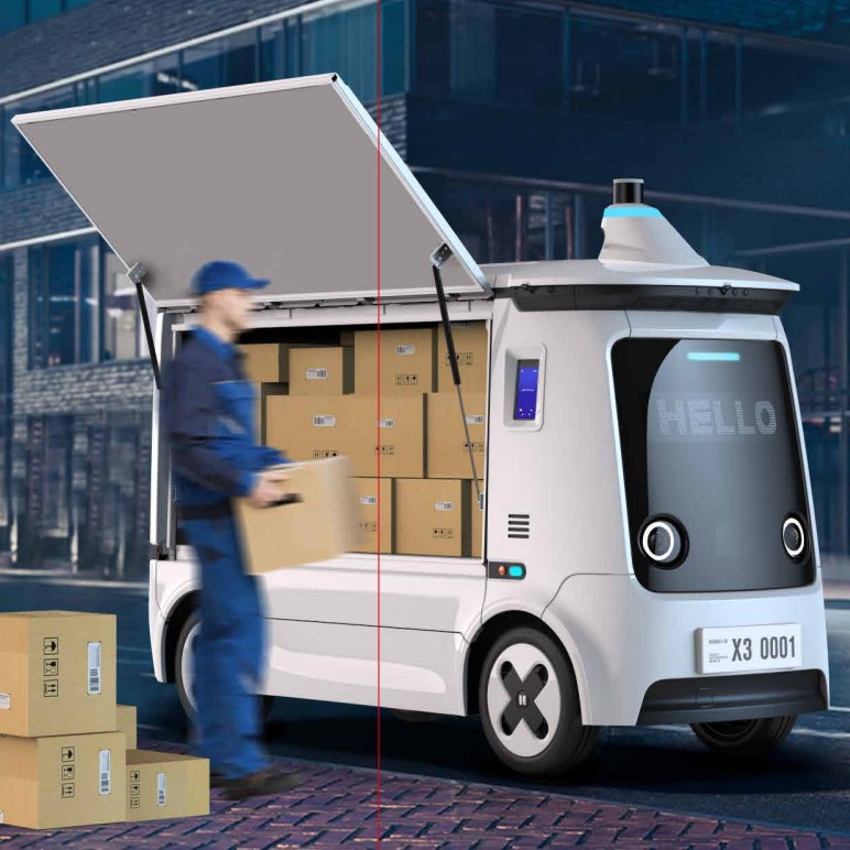 Vehículo Logístico de Entrega Autónoma X3 para Hoteles y Oficinas Gubernamentales image 3
