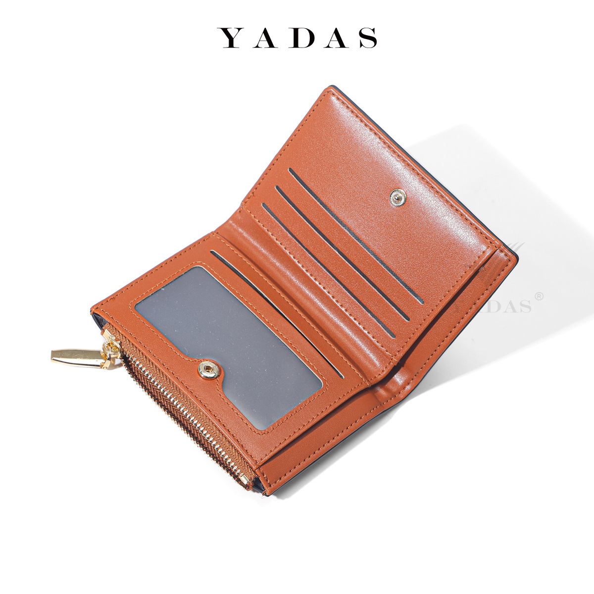 YADAS moda 2024 nuevo al por mayor oval impresión viejos patrones dos plegables bolso de cambio de comercio exterior cartera de mujeres