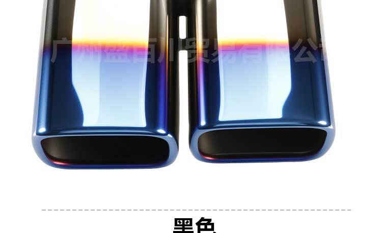 Suitable for factory direct sales Alfa square mouth tail mouth modification Alpha stainless steel car tail throat exhaust pipe