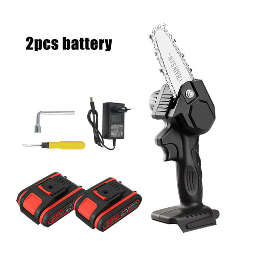 4-inch chain saw battery-powered chain saw lithium battery chain saw 88VF chain saw home outdoor wireless small tree felling and logging