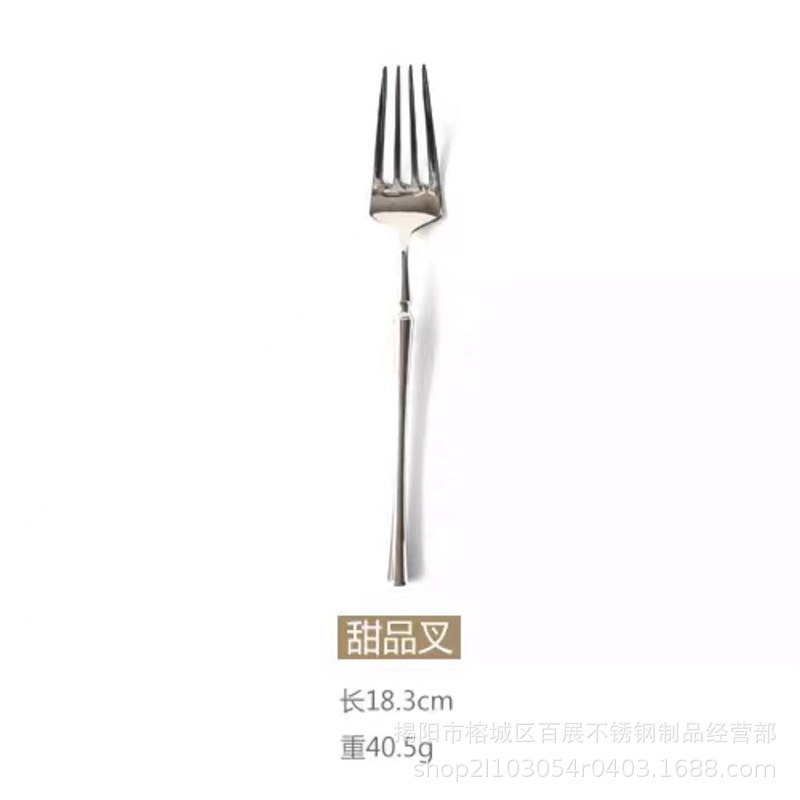 작은 허리 디저트 포크-거울 기본 색상