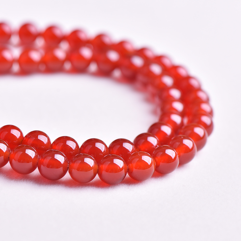 Grado 7A ágata roja natural granel diy beaded beaded beaded brazalete accesorios beaded al por mayor