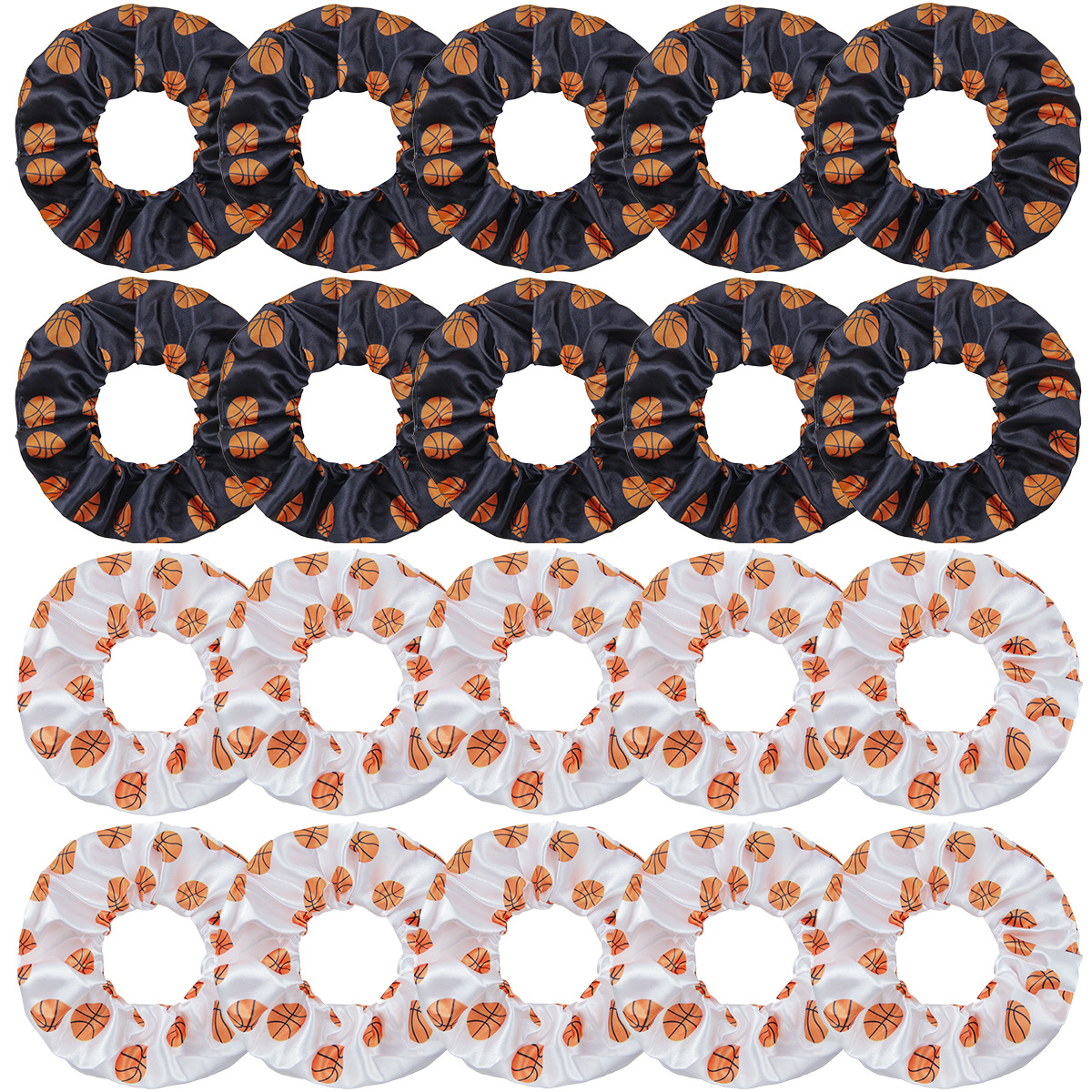 20g Weight Large Intestine Hair Ring, Hair Tie Hair Accessories Type 5 PCS/Package Quantity Holiday, Daily Occasion Polyester Material Basketball, Football Pattern Women's Gender Classic Style, Korean Style Style Women's Classic Style Korean Style Basketball Football Cloth Polyester Large Intestine Hair Ring Hair Tie 10
