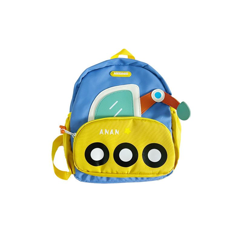 Escuela de jardín de infantes escuela primaria anti-pérdida mochila de dibujos animados linda excavadora para niños y niñas mochila nueva mochila para niños