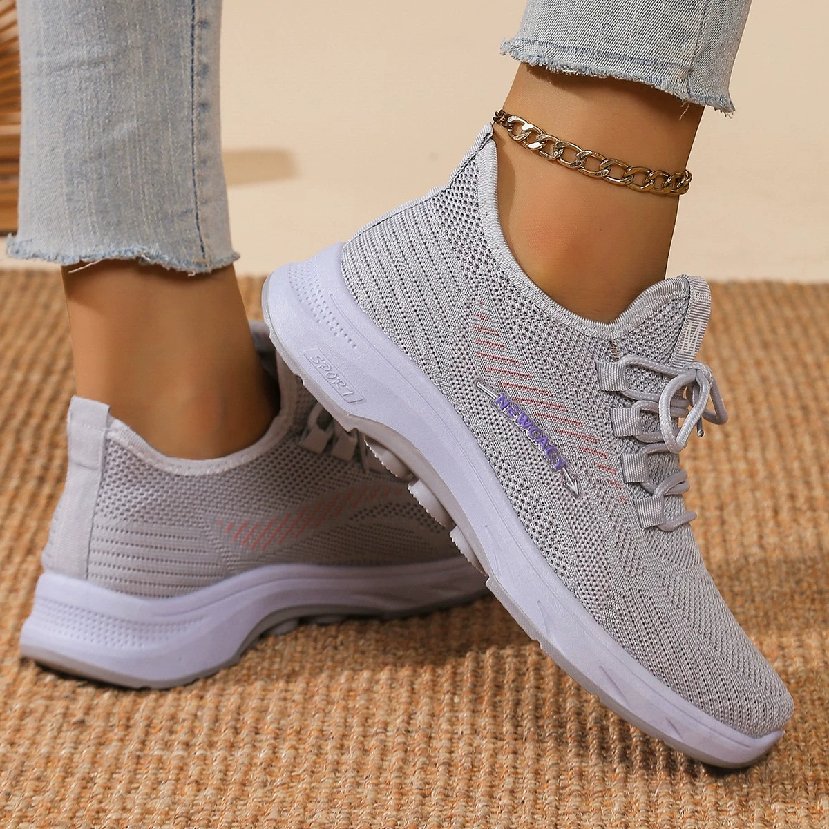 Повседневная спортивная обувь 2024 Four Seasons Модная туристическая обувь для прогулок на мягкой подошве