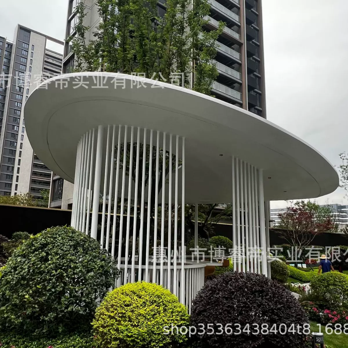 玻璃钢异形伞状廊架创意户外艺术蛋壳屋子园林景观大型不锈钢凉亭