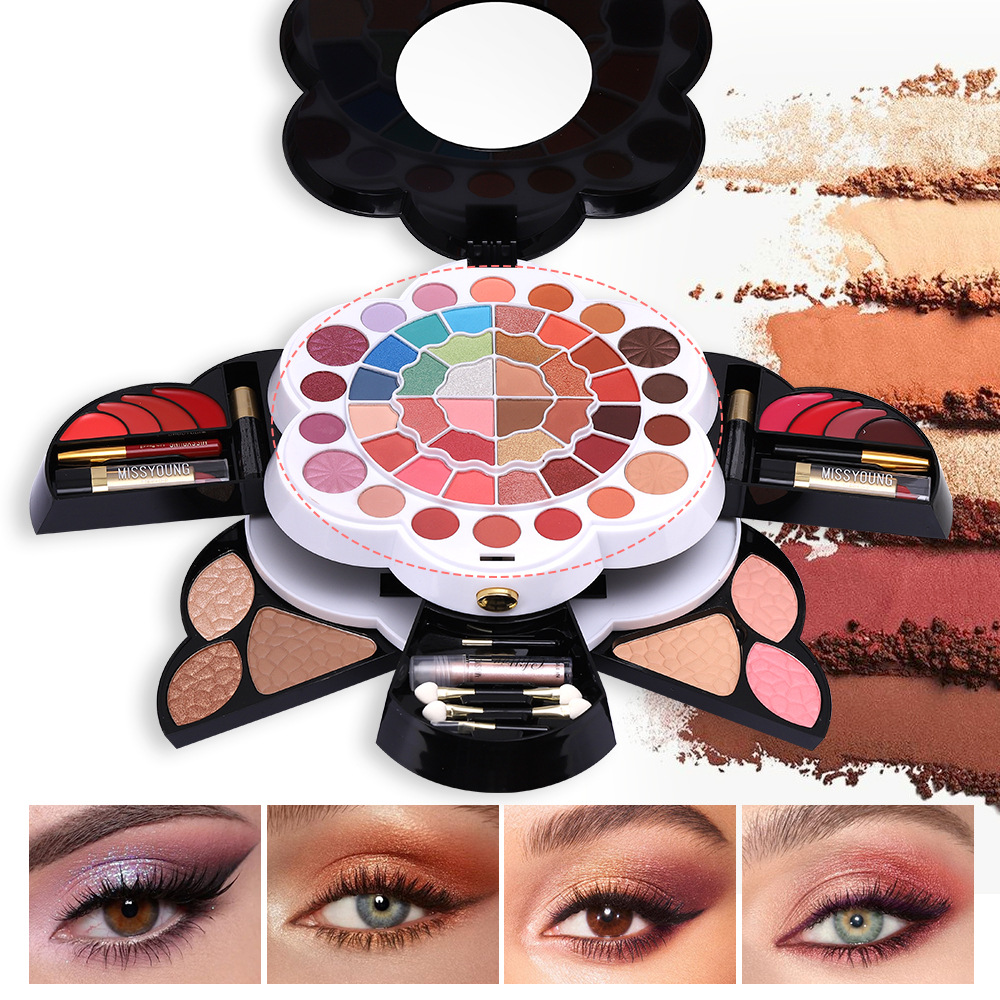 Wholesale of cross-border cosmetics, Amazon, European and American pearlescent and matte eyeshadow, blush, high-gloss lipstick, cosmetics and makeup sets undefined