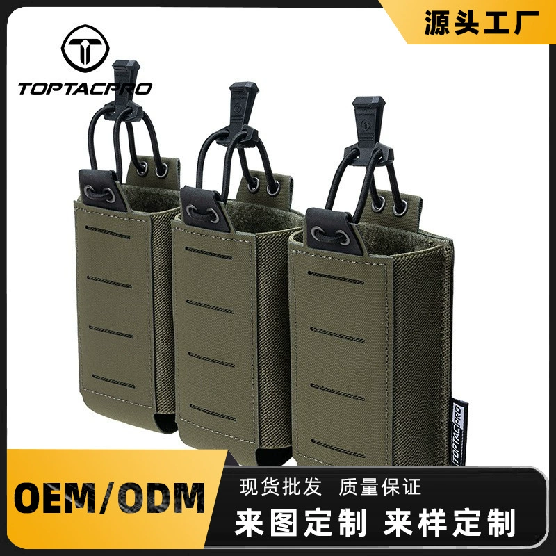 Tutac 5.56 эластичный тройной чехол для магазинов с лазерной резкой, сумка для инструментов MOLLE, сумка на передней панели жилета