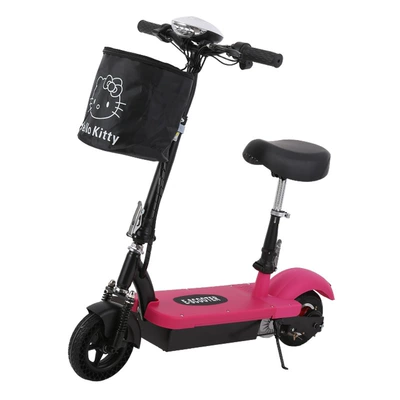Qatlanan elektrik skuterlər Electric Scooter Adult Mobility - pink-24v8a-range-30-miles