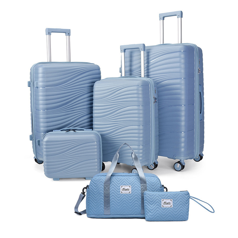 New Pp Material Suitcase 24inch Trolley Case Cross-Border Special Boarding Case Large Capacity Suitcase Universal Wheel t New Pp Material Suitcase 24inch Trolley Case Cross-Border Special Boarding Case Large Capacity Suitcase Universal Wheel t