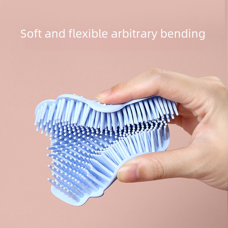 Baby Shampoo Brush Silicone Head Scaling Newborn Baby Bathing Baby Children Bathing Scrubbing Cotton Artifact Supplies