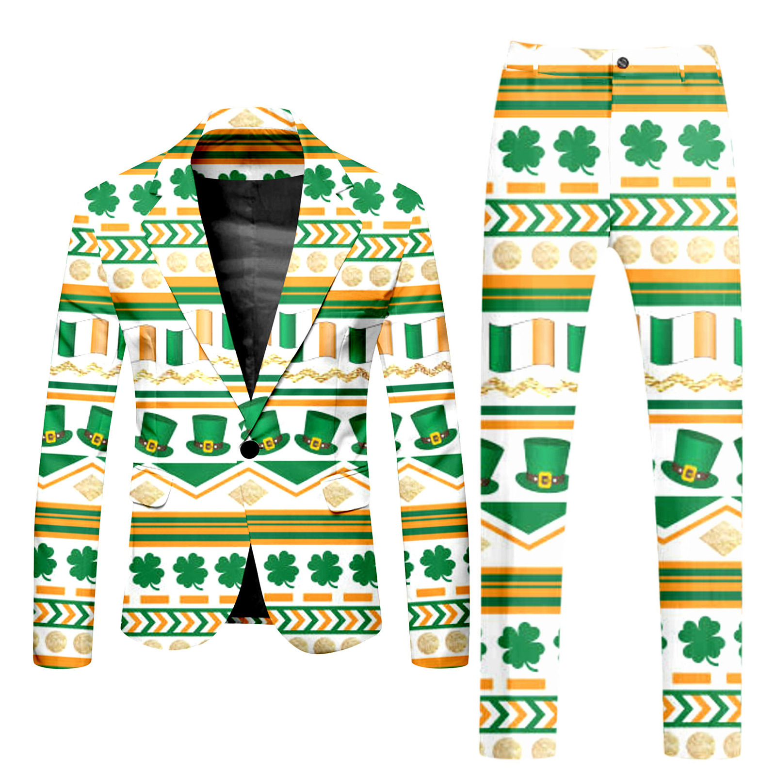 Traje verde fresco y enérgico Traje de estilo de personalidad casual de negocios Traje de un solo botón Pantalones delgados WL8-MR7