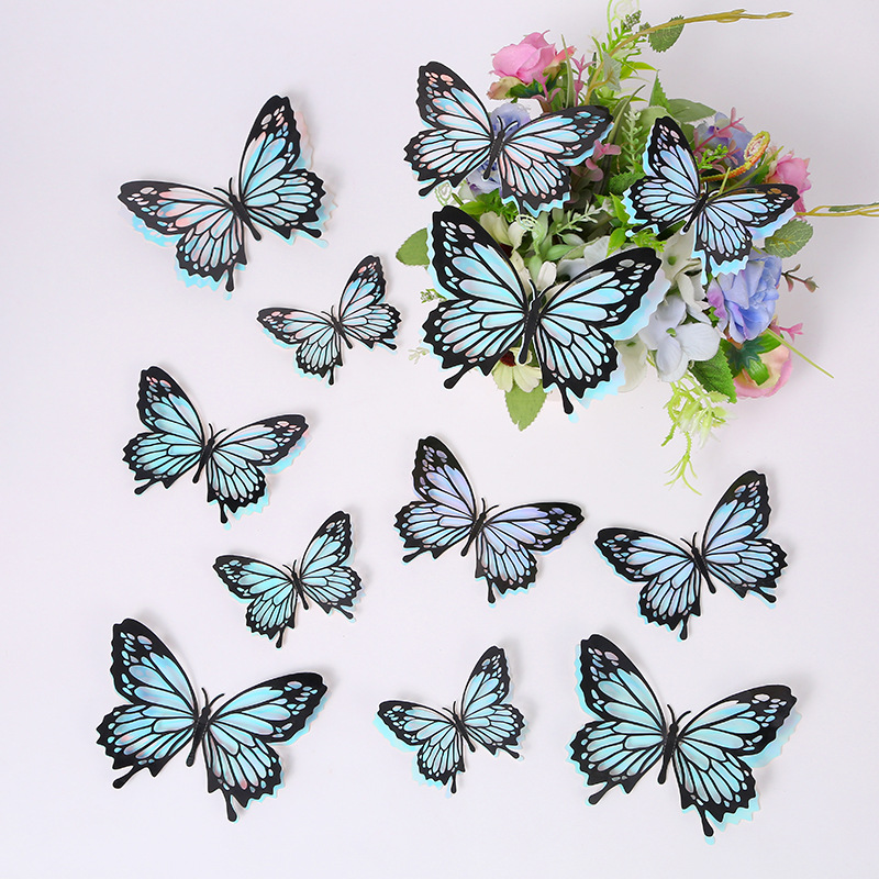 3d Decorative Hollow Butterfly Wall Stickers Double Layer Metal_voghion.com