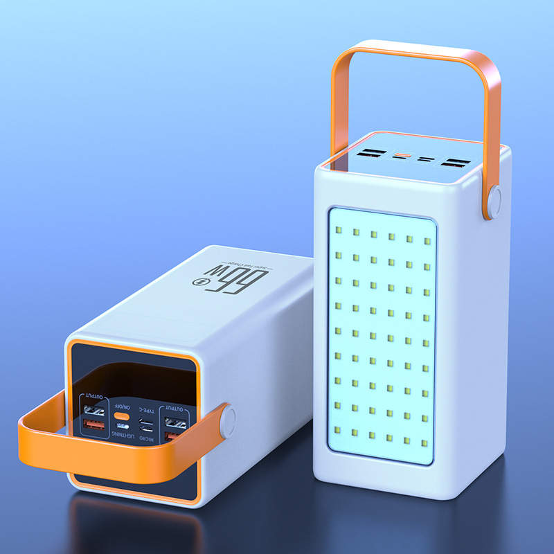 クロスボーダー超大容量66W超快充160000ミリアンペア充電宝屋外キャンプledランプ移動電源|undefined