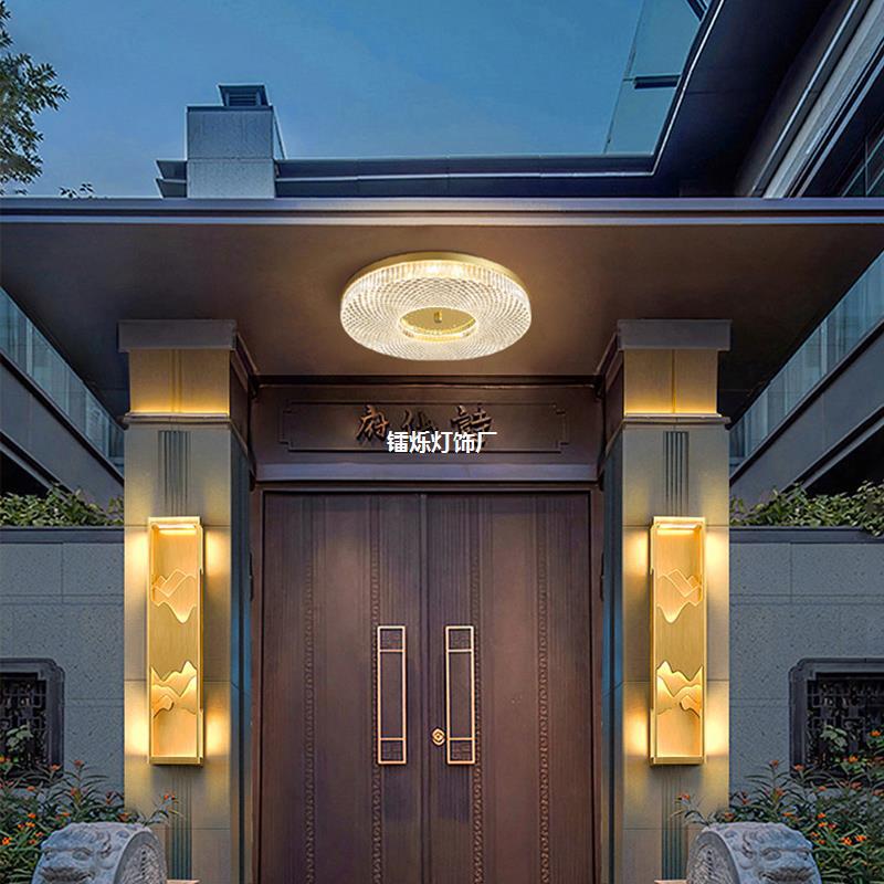 All-copper villa door ceiling lamp door lamp outdoor waterproof courtyard outdoor bedroom balcony lamp entrance entrance lamp All-copper villa door ceiling lamp door lamp outdoor waterproof courtyard outdoor bedroom balcony lamp entrance entrance lamp