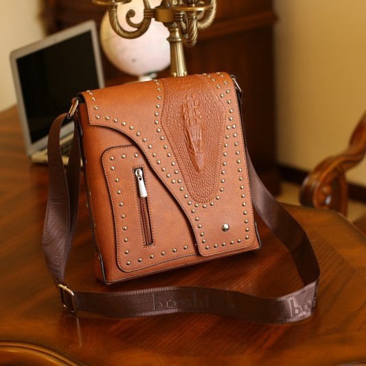 men's bag Korean style trend backpack retro outdoor leisure business document shoulder messenger bag_voghion.com
