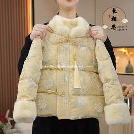 女童冬季棉衣2026新款儿童洋气新中式国风女宝宝新年拜年服棉服潮