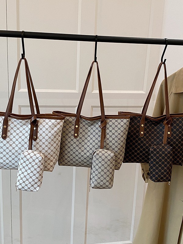 Commuting Large-Capacity Mother-In-Law Bag 2025 New Korean Style Shoulder Bag Plaid Printed Tote Bag High-End Handbag