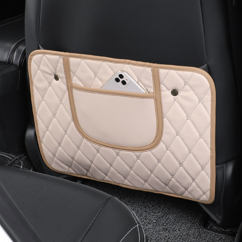 Car Trash Can – Aika Chair back anti-kick pad - kick-mat-beige