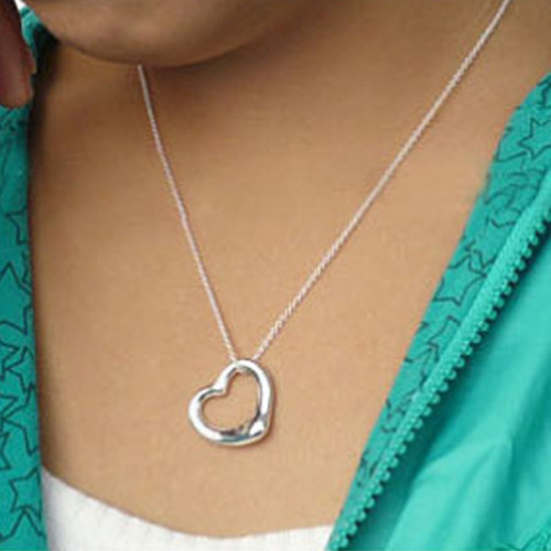 Ins Korean Version Popular Summer New Celebrity Match Heart Necklace Elegant Versatile Trendy Accessory Clavicle Chain Women