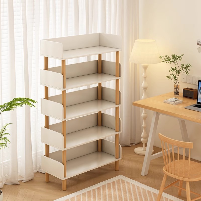 Estante de libro simple estante de piso estante de almacenamiento de almacenamiento multicapa estante de lectura de libros para niños en la sala de estar