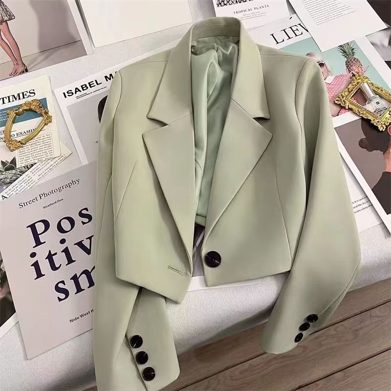 Short Blazer for Women, New Spring and Autumn Style, Elegant and High-End, Slim Fit, Petite, Black Casual Suit Short Blazer for Women, New Spring and Autumn Style, Elegant and High-End, Slim Fit, Petite, Black Casual Suit