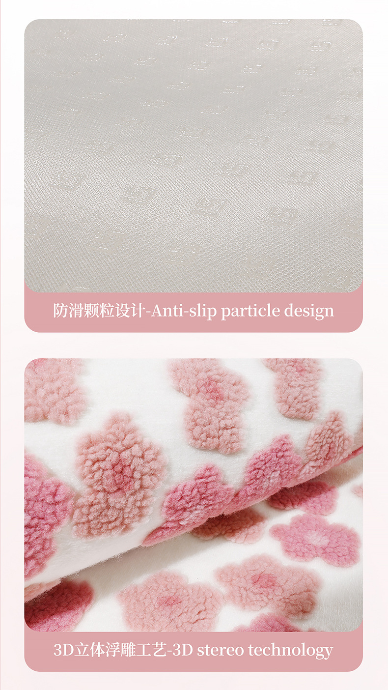 Warm Car Seat Cushion, Lamb Wool, Cute 3D Flower Design, Seven-Piece Set, Three-Piece Set, Small Square Cushion, Wholesale, Thickened and Warm