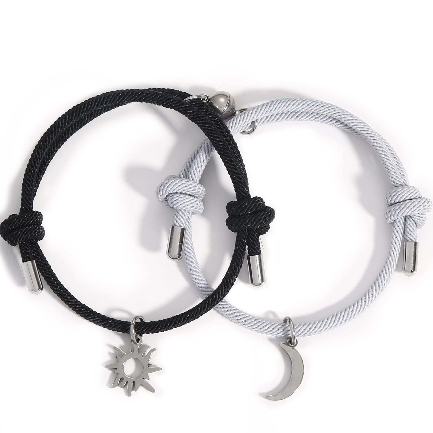 Simple Style Moon Alloy Braid Couple Unisex Bracelets display picture 4