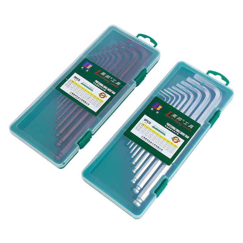 Источник заводских товаров Шаровая головка Leveng Набор из 9 предметов шестигранного ключа с шестигранным кольцом шестигранный ключ оптом