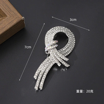 Yaxa sancaqları Hollow Rope Bow Brooch