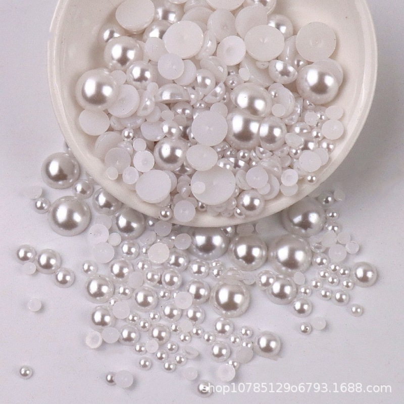 半円幻彩abs模造真珠メッキネイルパール手作りdiyプラスチックビーズ携帯ケース装飾卸売り|undefined