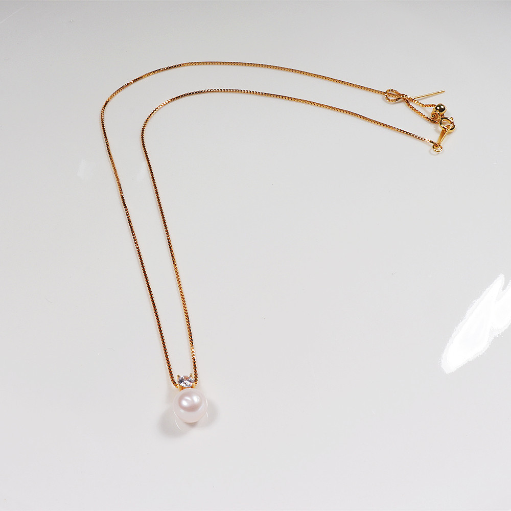 Zhuji Freshwater Pearl Necklace Pendant Close to Fair Circle Princess Classic All-match Women's Send Mother Send Best Friend