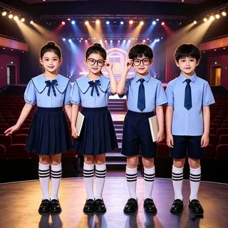 六一儿童大合唱演出服中小学生诗歌朗诵比赛表演服夏季毕业照班服