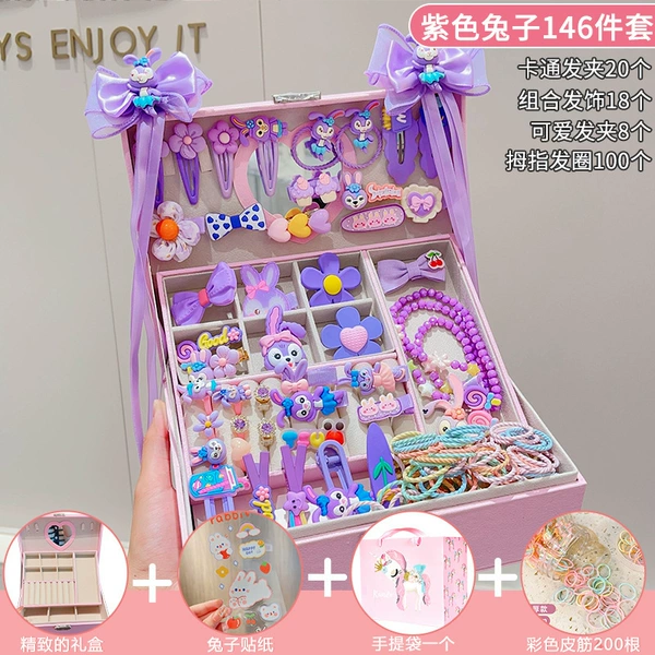 Purple cartoon rabbit, set, 146 pieces