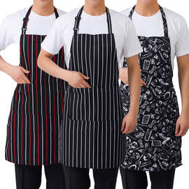 厨师围裙酒店餐厅食堂工作服围裙咖啡厅餐饮饭店男女挂脖围裙批发