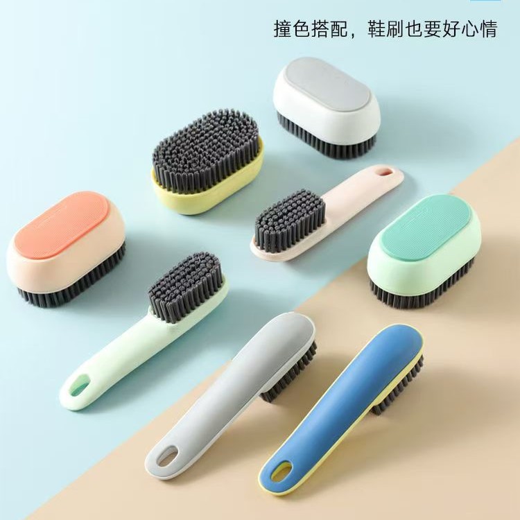 Long-Handled Shoe Brush, Soft-Bristled Brush, Contrasting Color Laundry Brush, Does Not Damage Shoes, Household Cleaning Brush, Shoe Washing Brush Set Wholesale