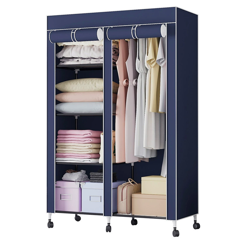 Wardrobe Closet Wardrobe Portable Wheeled Simple from Yomiego